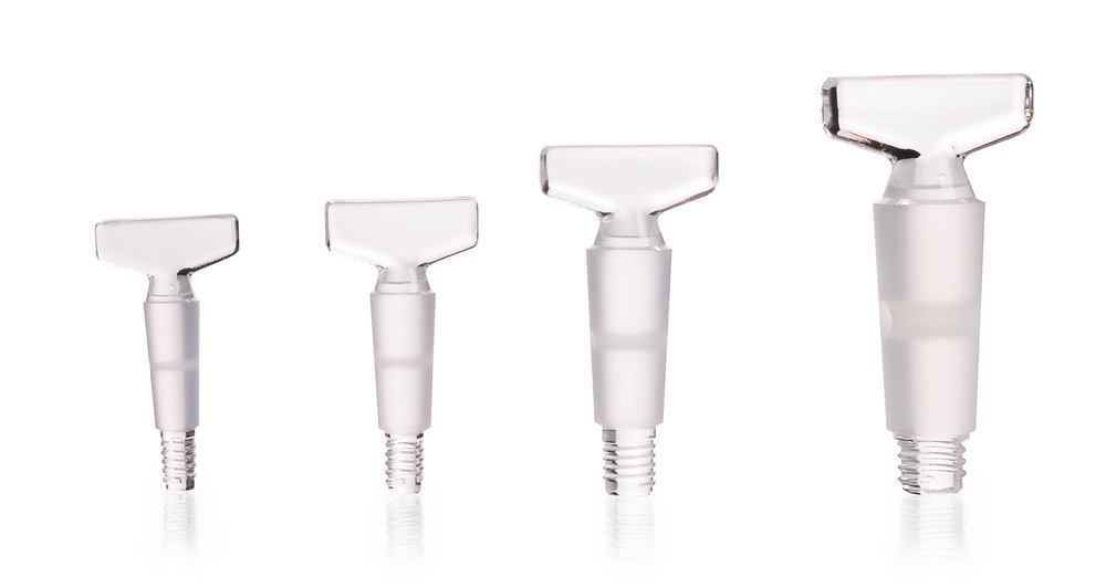 Cock plugs, SBW glass, for st. gr. joint 18.8, borehole Ø 6 mm, 2 unit(s)