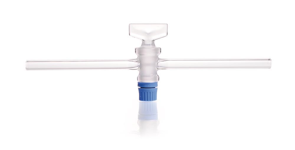 Single way stopcock, SBW-glass cock plug, DURAN®, joint 12.5, pipe-Ø10mm