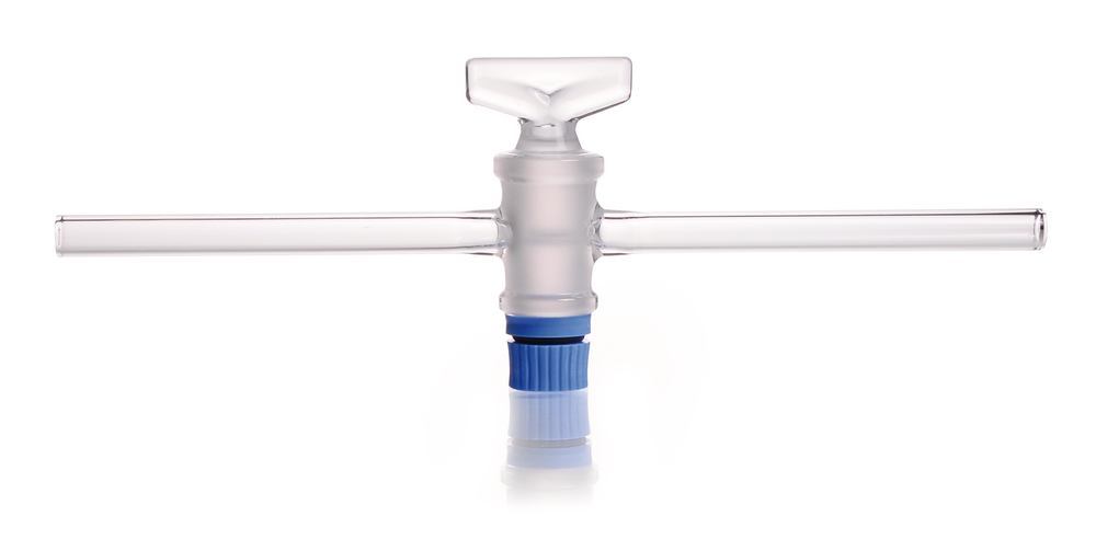 Single way stopcock, SBW-glass cock plug, DURAN®, joint 18.8, pipe-Ø10mm