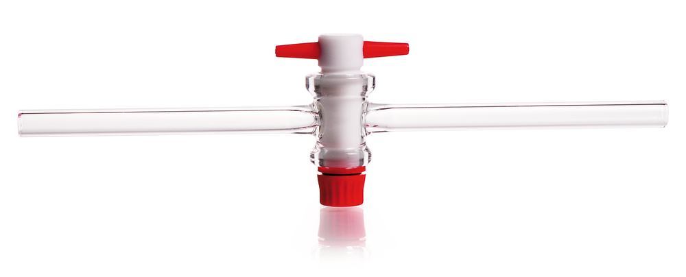 Single way stopcocks, DURAN®, PTFE-cock, f. joint 14.5, pipe-Ø 9 mm