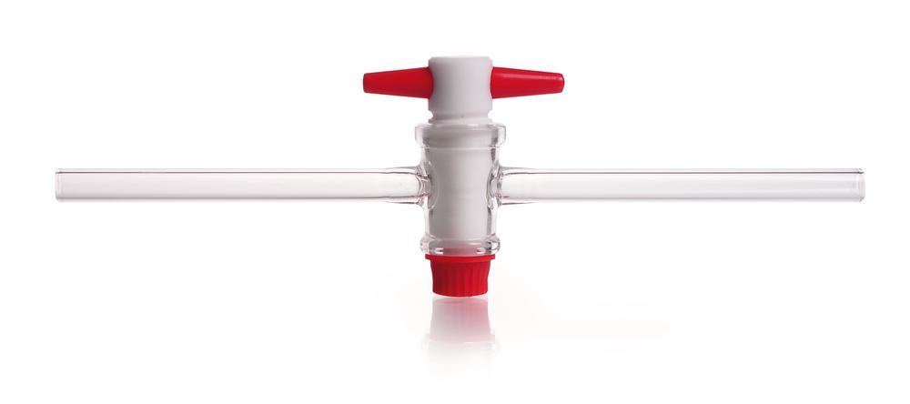 Single way stopcocks, DURAN®, PTFE-cock, f. joint 18.8, pipe-Ø 10 mm
