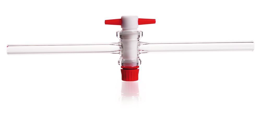 Single way stopcocks, DURAN®, PTFE-cock, f. joint 18.8, pipe-Ø 13 mm