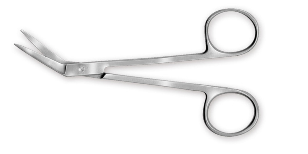 Dissecting scissors, angled, corr.-free stainl. steel 18/8, L 115 mm, 1 unit(s) — Carl Roth, cod LT18.1