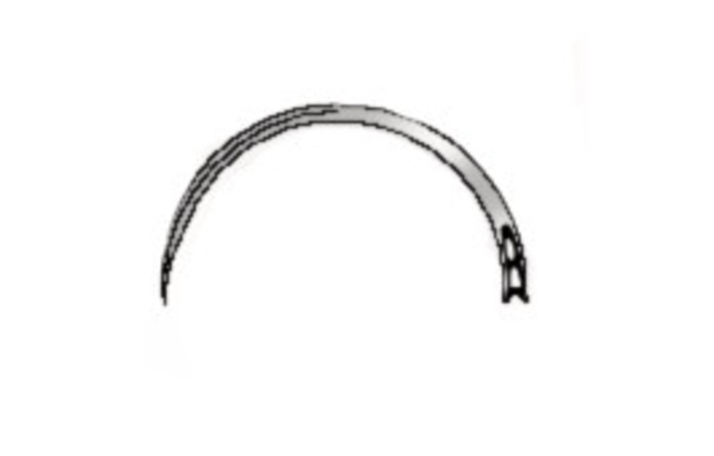 Surgical needles, stainless steel 18/8, rectangular, fig. 16, 1/2 circular