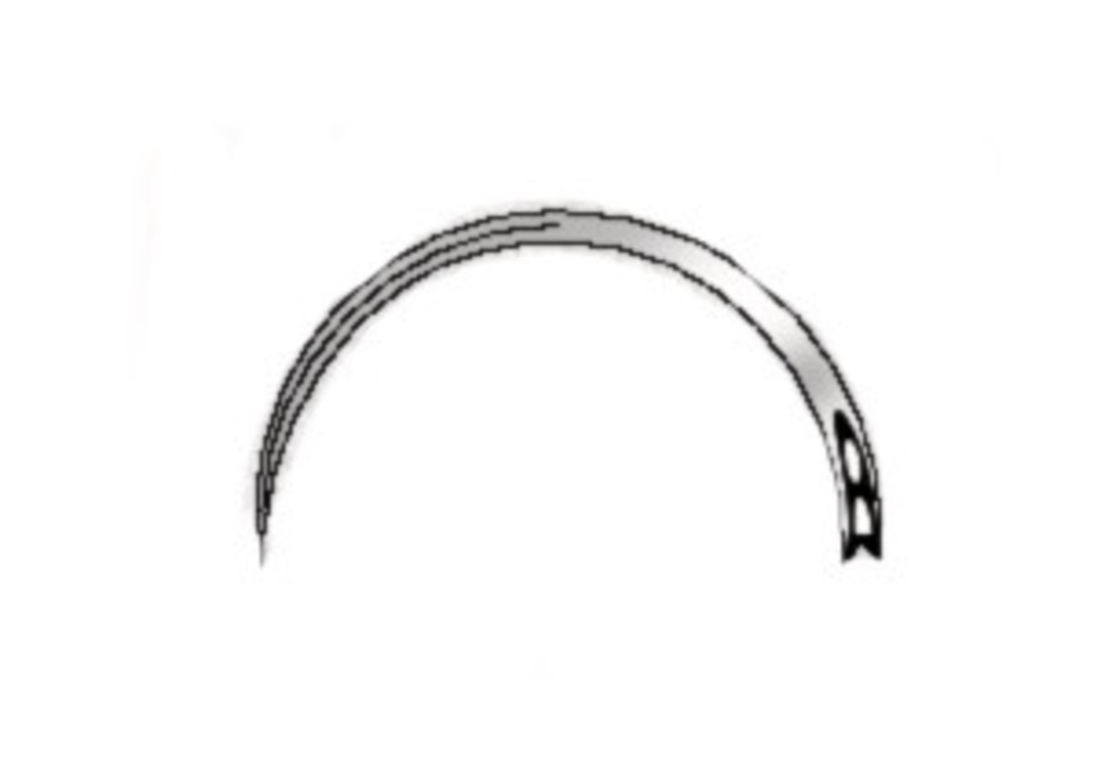 Surgical needles, stainless steel 18/8, round, fig. 14, 1/2 circular, 12 unit(s)