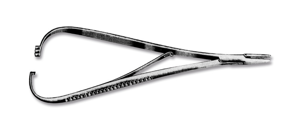 Needle holder, MATHIEU, stainless steeel, length 140 mm, 1 unit(s)