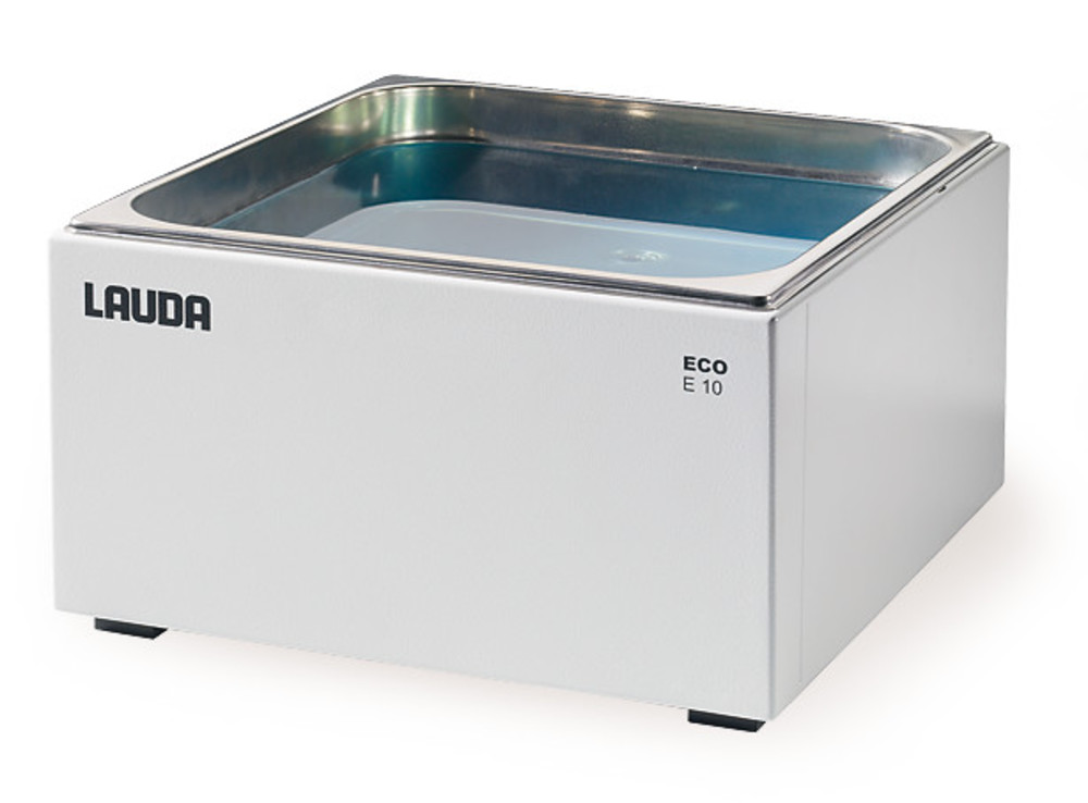 Stainl. steel bath tubs f. immers.therm., to 200 °C, w. drain outlet, vol. 11 l
