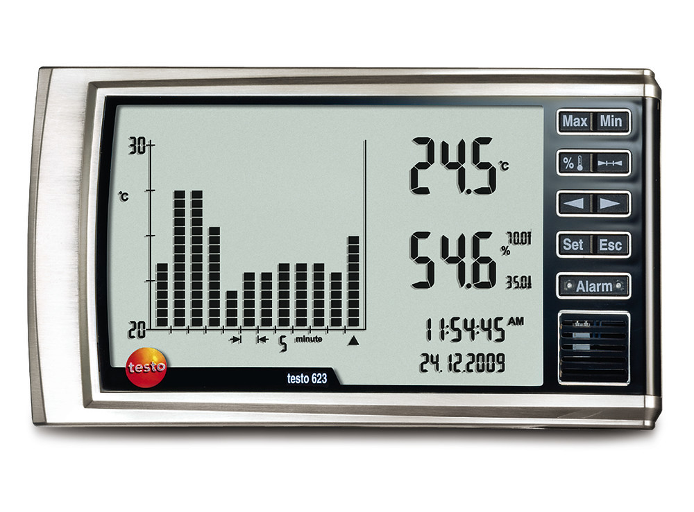 Thermohygrometer testo 623,history func., f. measur. values