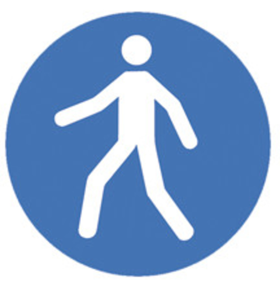 Safety symbols to ISO 7010, Use footpath Ø 200 mm, 1 unit(s)