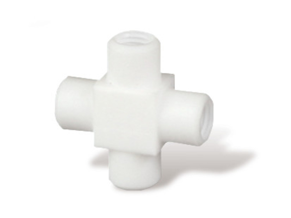 HPLC screw couplings, X-shape, PTFE, UNF, for hoses outer Ø 3.2 mm, 1 unit(s)