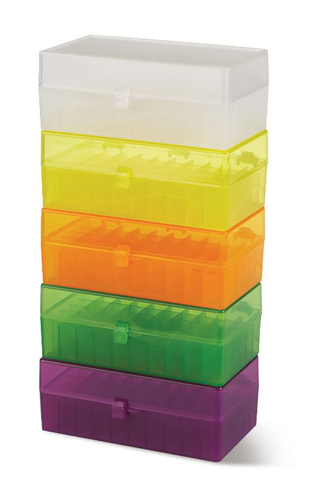 Cryo storage boxes, transparent, PP, 50 slots, 5 unit(s) — Carl Roth, cod NY15.1