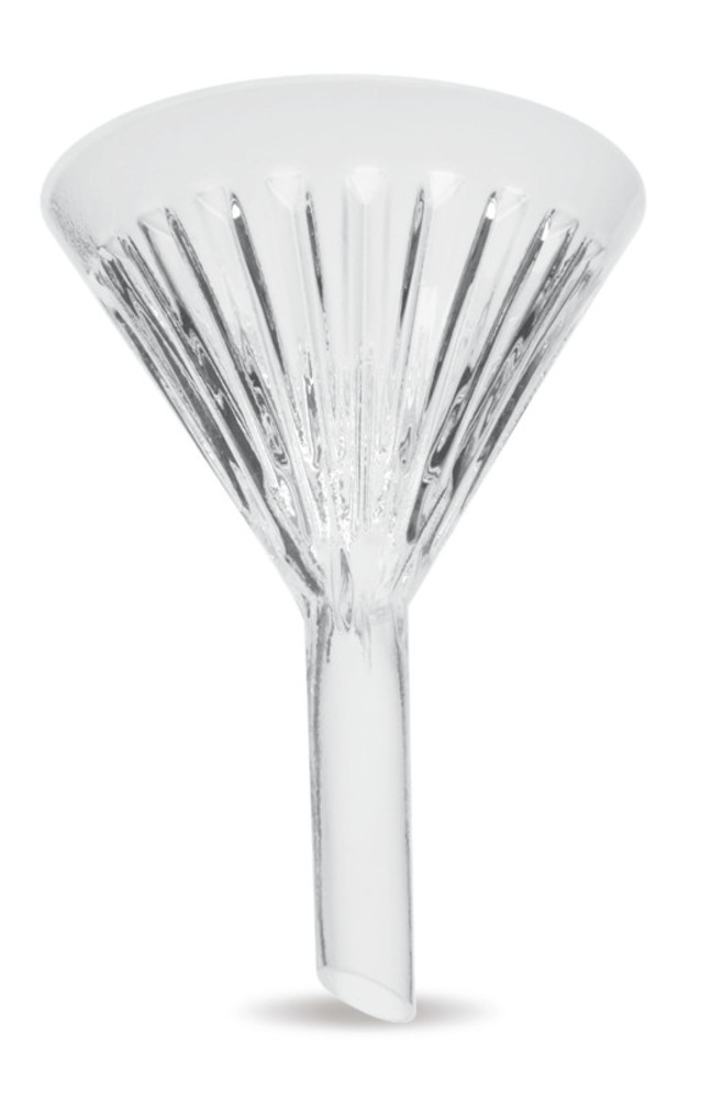 Ribbed funnel, top, outer Ø 105 mm, borosilicatglass, funnel length 80 mm