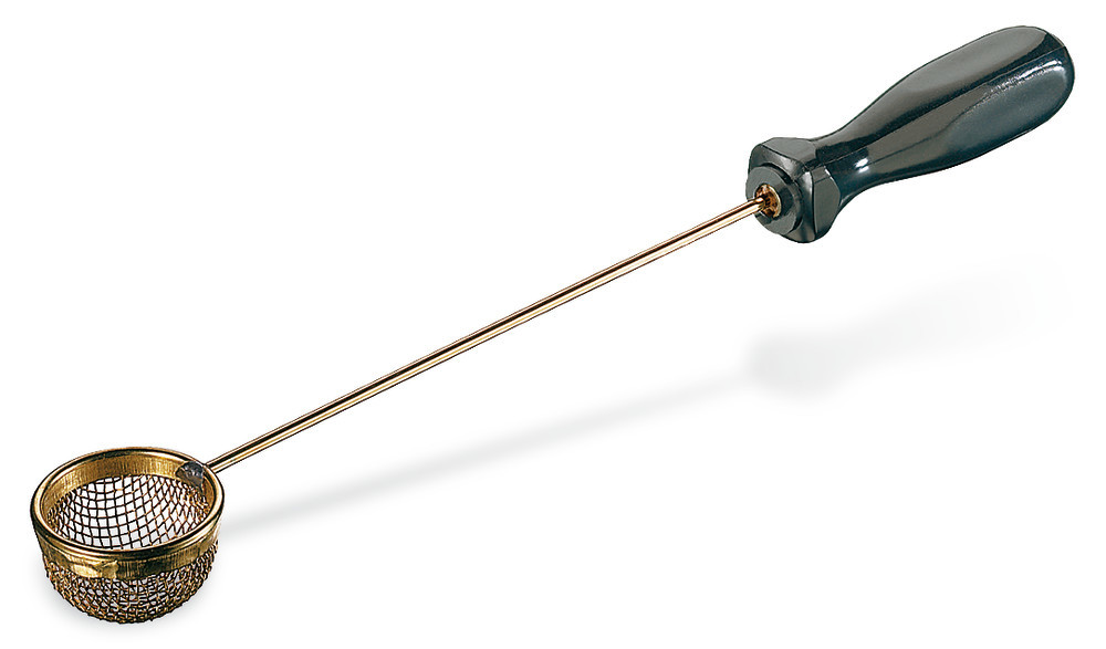 Sodium spoon, bowl made of copper, mesh, Ø 25 mm, total length 180 mm, 1 unit(s)