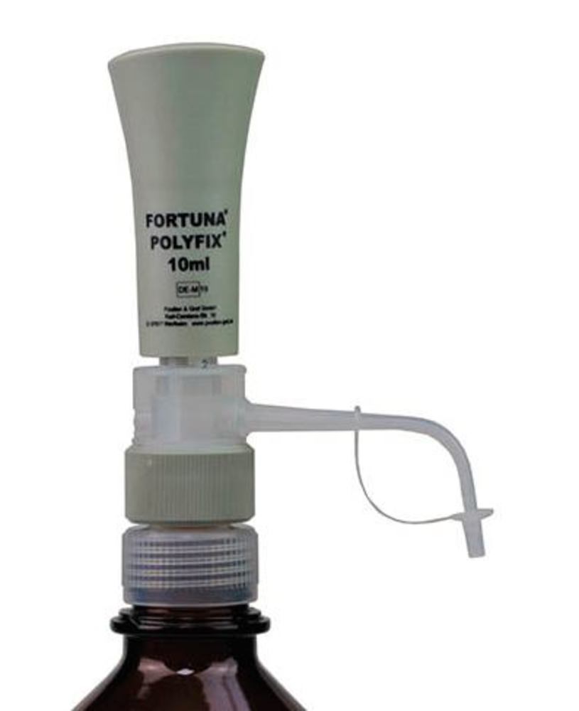 FORTUNA® POLYFIX® dispenser, 2-10 ml, calibrated dosing cylinder made of glass