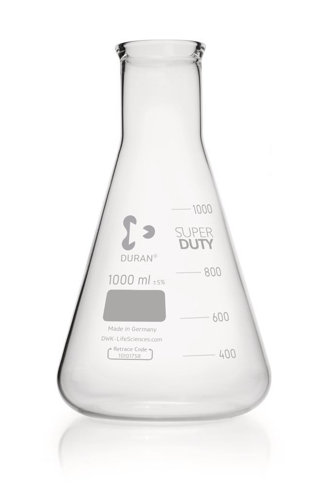 DURAN®-Super Duty wide neck Erlenmeyer, 1000 ml, flask outer Ø 131 mm, H 220 mm