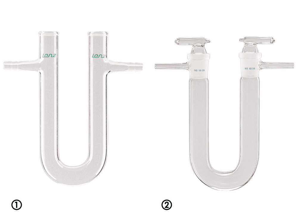 Drying tube, U-shaped with connector, made of DURAN®, 180 mm, 1 unit(s)