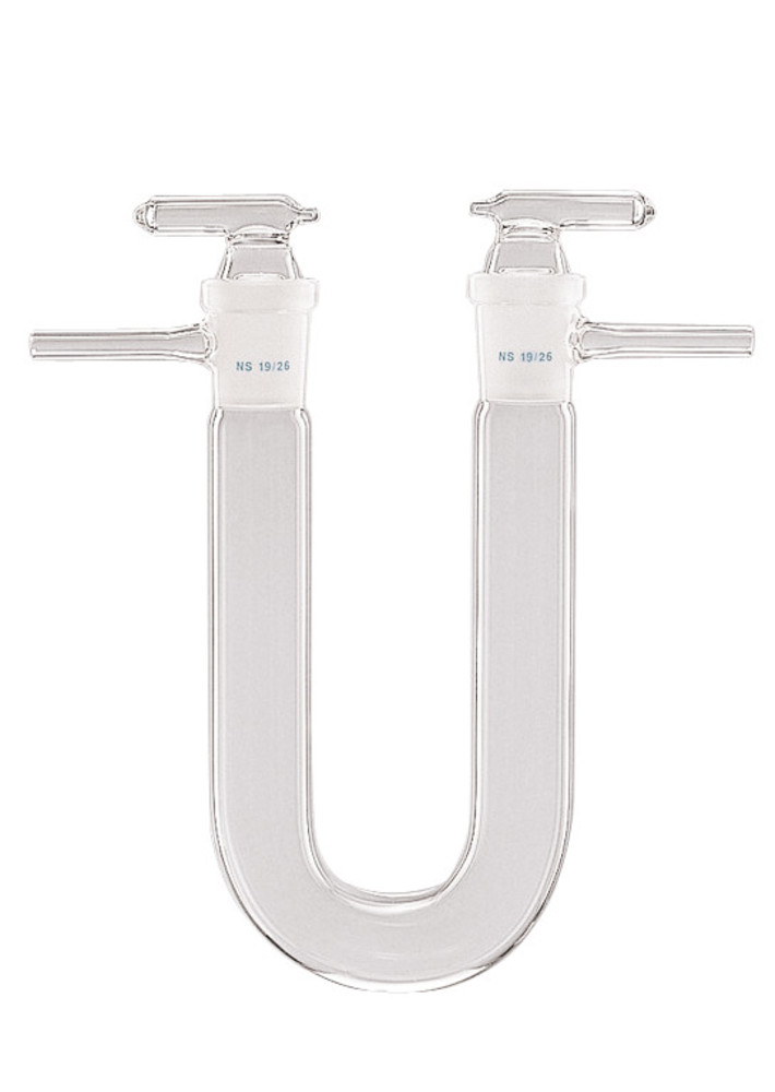 Drying tube, U-shaped with NS stopcocks, made of DURAN®, NS 14/23, 125 mm