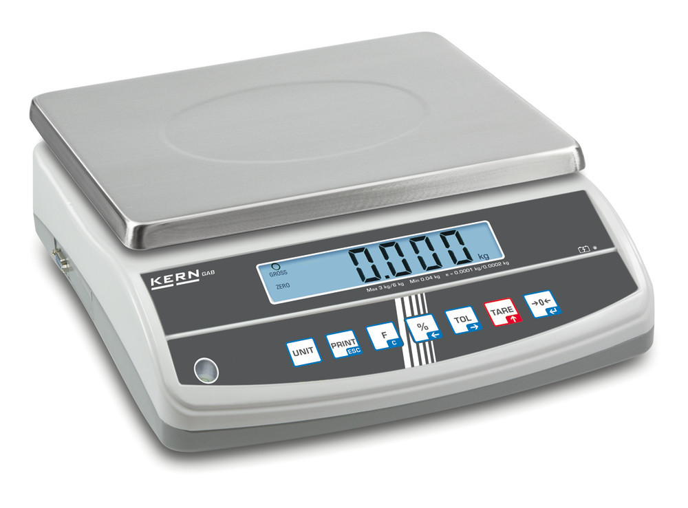 Calibrated bench scale GAB, weighing range 3/6 kg, readability 1/2 g, 1 unit(s)