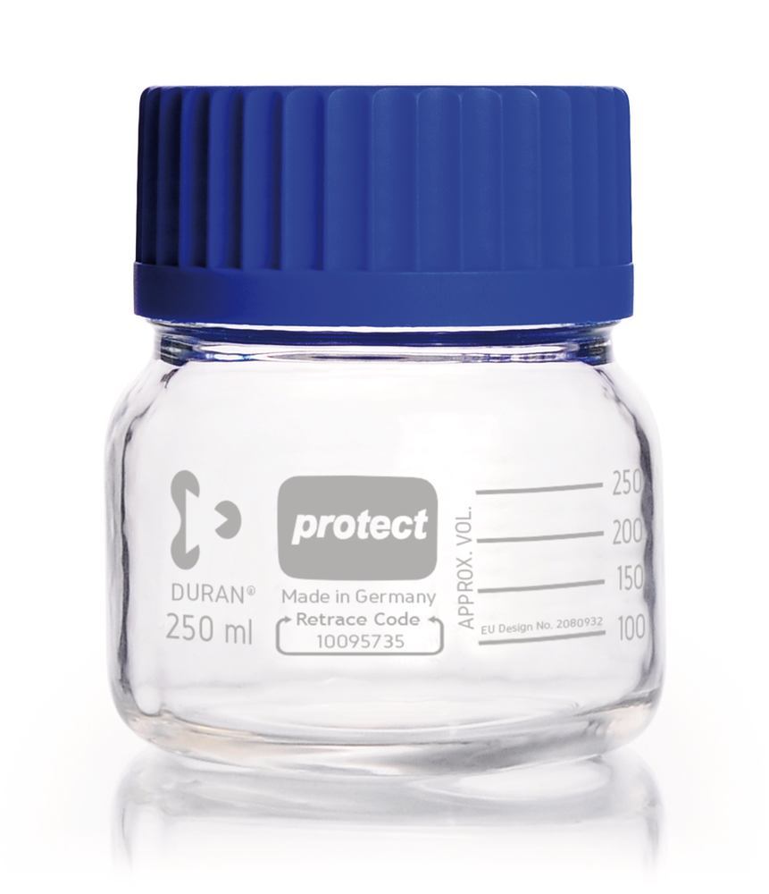 Wide-neck screw thread bottles DURAN®, Protect, 3500ml, GLS 80 thread, clear