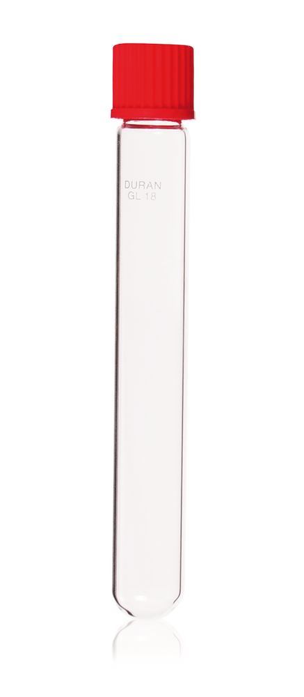 Culture tube with screw cap, DURAN®, thread GL 18, Ø 20 x L 150 mm, 50 unit(s)