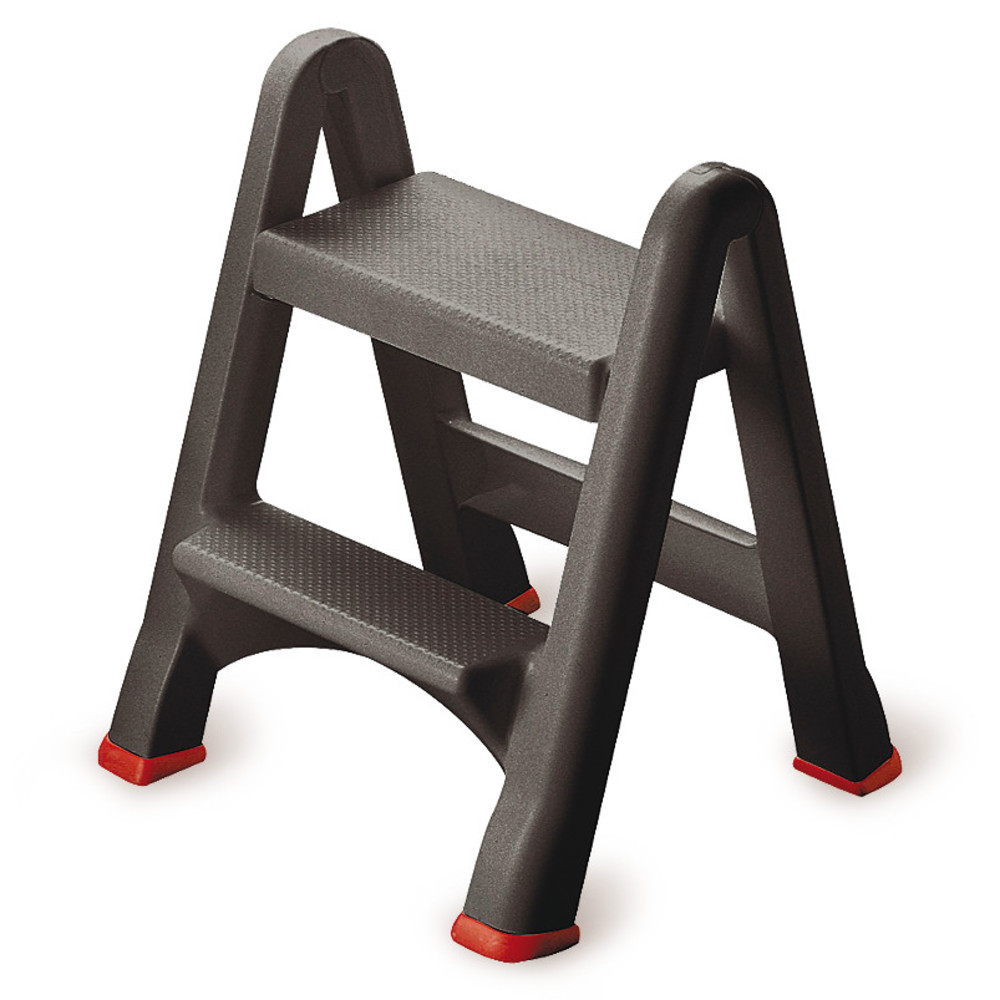 Stepladder, plastic, two steps, folding, 1 unit(s)