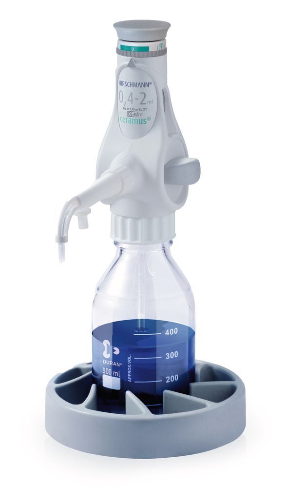 Dispenser ceramus®, ceramic piston, variable volume setting 0.4 - 2.0 ml