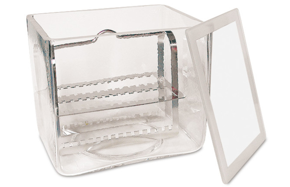 Hausser staining box, glass-box, lime-soda-glass, for 60 sildes, 1 unit(s)