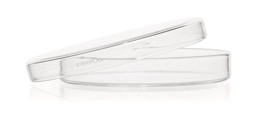 STERIPLAN® petri dishes, soda-lime glass, two pieces, Ø 100 mm, H 15 mm