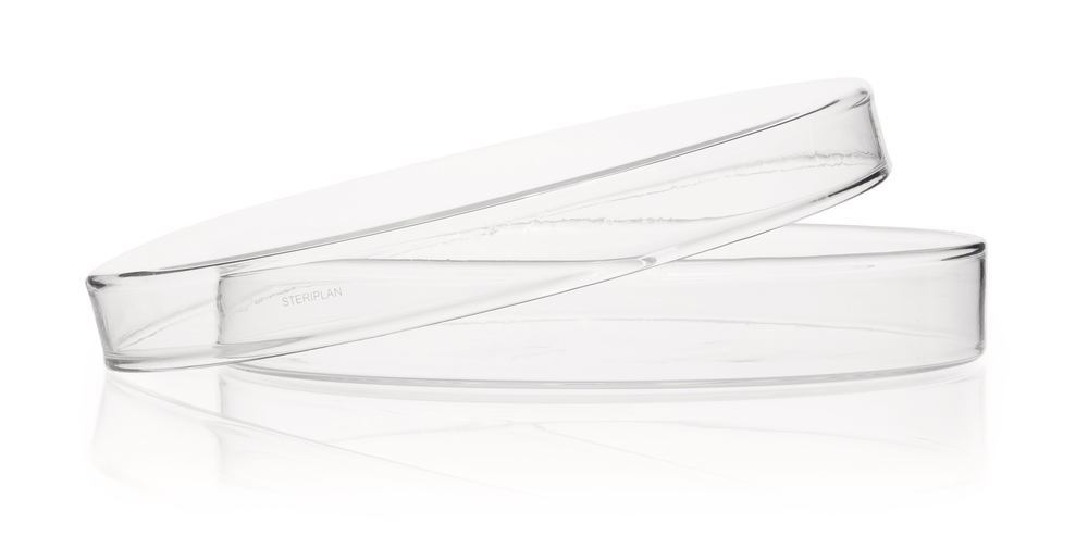 STERIPLAN® petri dishes, soda-lime glass, two pieces, Ø 200 mm, H 30 mm