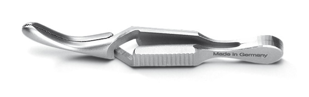 Artery clamps made of stainless steel, Type Dieffenbach, curved, 50 mm