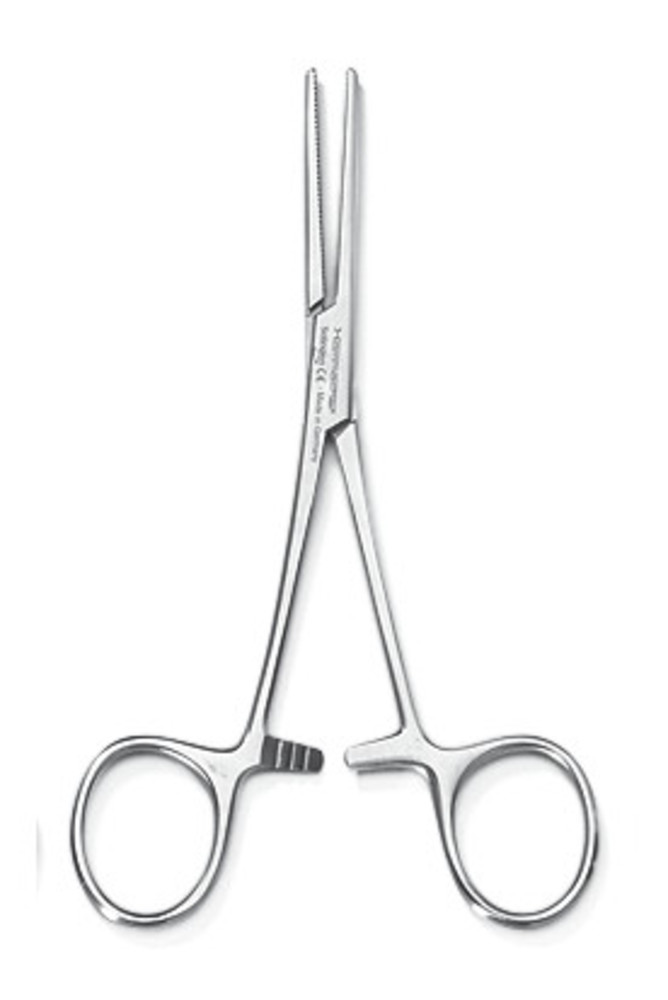 Artery and hose clamps, stainless steel, Type Pean, straight, L 140 mm