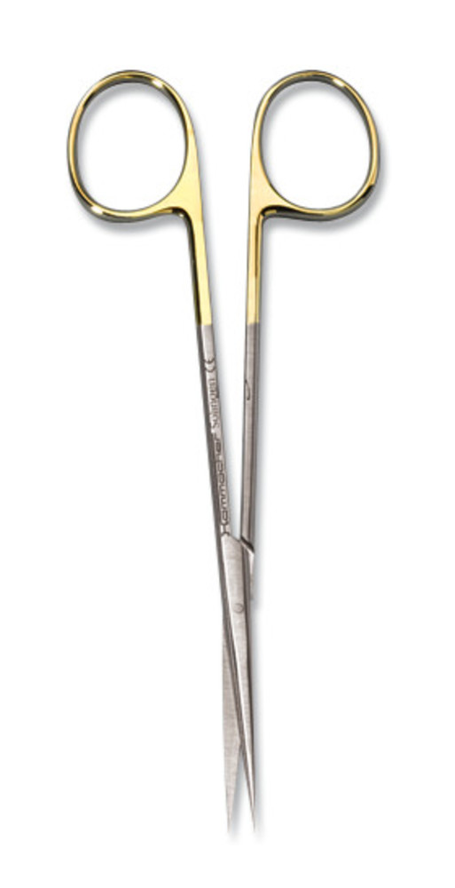 Dissecting scissors with carbide inserts, stainl. st., Metzenbaum fino, L 115 mm