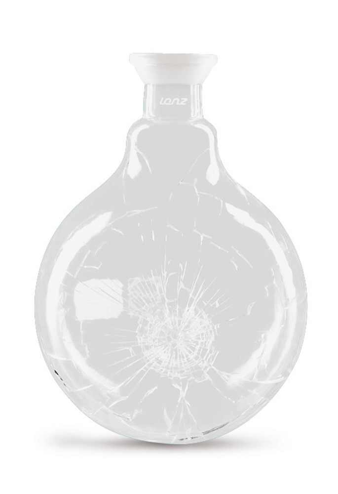 Receiving flask with PUR coating, DURAN®, 100ml,Ø64mm,H100, sph. ground cup S 35