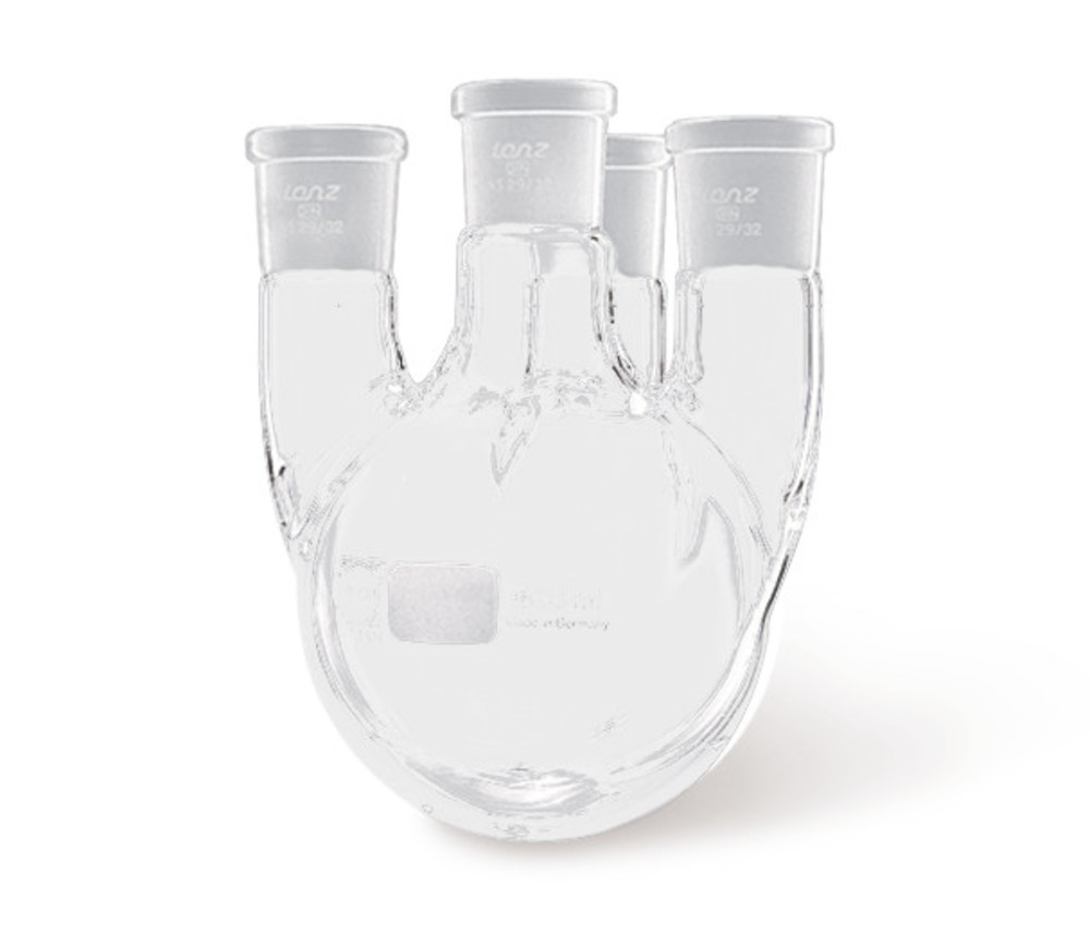 Four-necked round bottom flask, 500 ml, centre neck NS 29/32