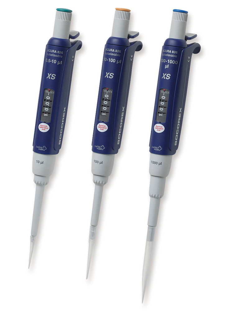 Microlitre pipettes Acura® manual XS 826, from Socorex, 2 - 20 µl, 1 unit(s)