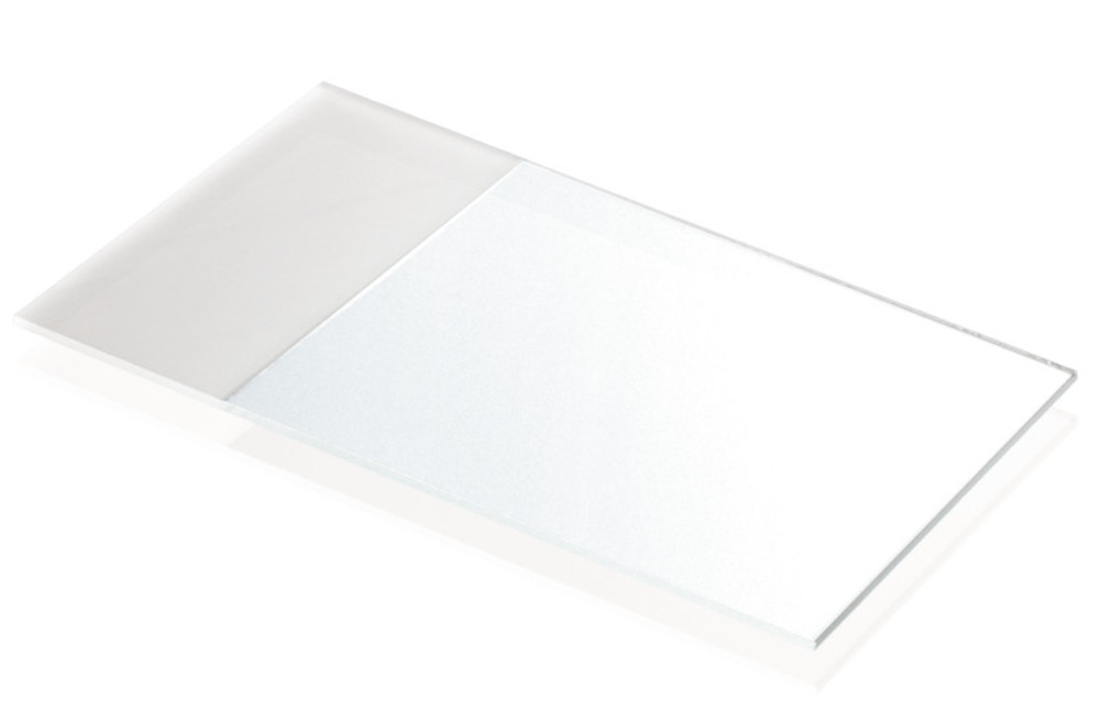 Spec. size microscope slide 76x52x1mm, calcium soda, cut, without frosted edge