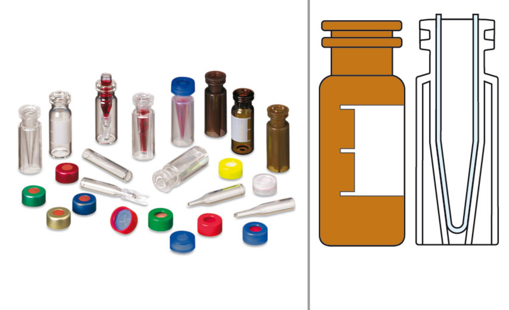 Rotilabo®-snap ring vials ND11, brown glass, with labelling space, 1.5ml — Carl Roth, cod TY81.1