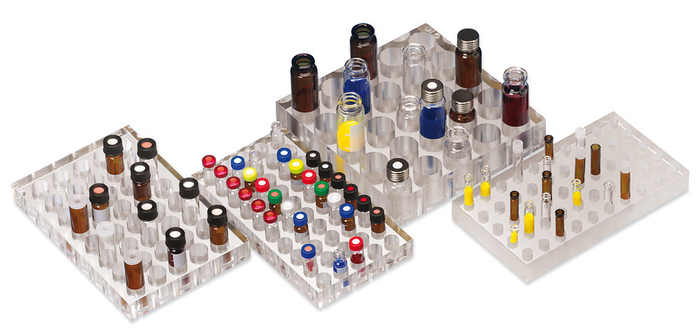 Rotilabo®-stand for vials ND13, 5x8 holes, Ø borehole 15,1 mm, 1 unit(s)