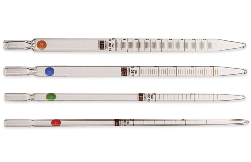 Graduated pipettes for tissue culture, AR-GLAS®, brown grad., L 230 mm, 25 ml
