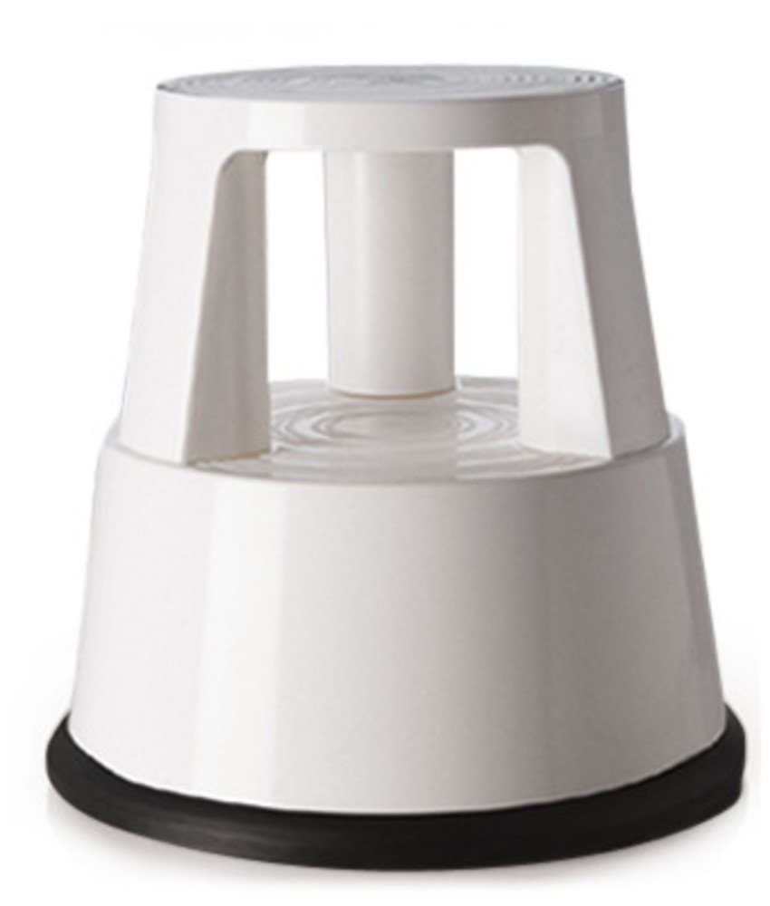 Stool on rollers, plastic stool, light grey, height 425 mm, 1 unit(s)