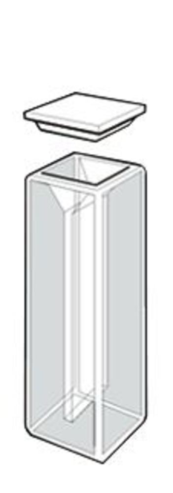 ROTILABO®-precision glass cuvette, micro, quartz glass, seamed lid, 0.7 ml