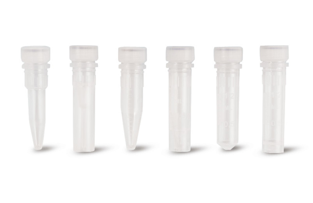 PP reaction vials with screw-on lid, Sterile, free-standing, 2.0 ml
