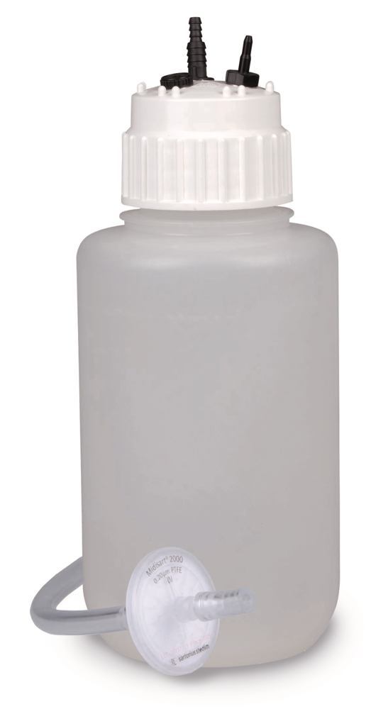 4 l PP collecting bottle with nozzles, for BVC extraction station, 1 unit(s)