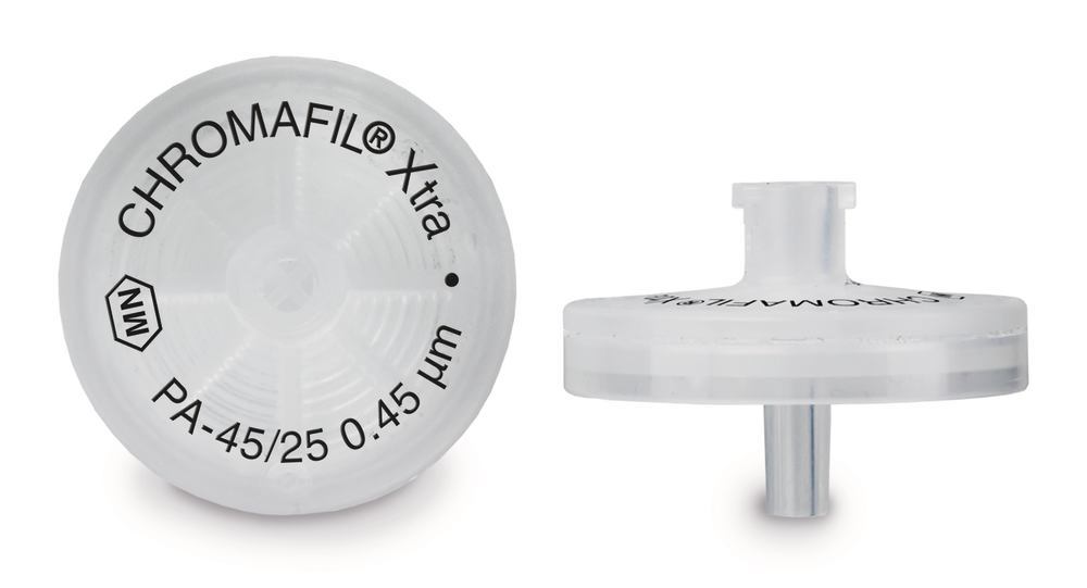 CHROMAFIL® PA Xtra syr. adaptor filters, pore size 0.45 µm, Ø 25 mm, 100 p.