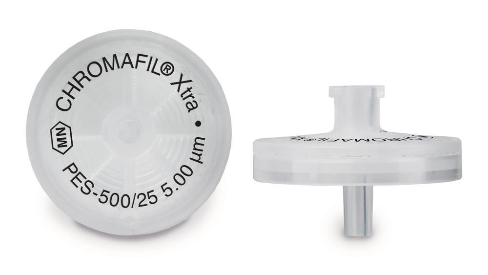 CHROMAFIL® syr. adaptor filters PES Xtra, pore size. 5.0µm, Ø 25 mm, 100 p.