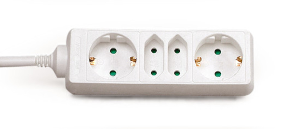 Type Eco multiple socket outlets, 2 +2-way socket outl. wi. 2 eur.st.sock. — Carl Roth, cod XK33.1