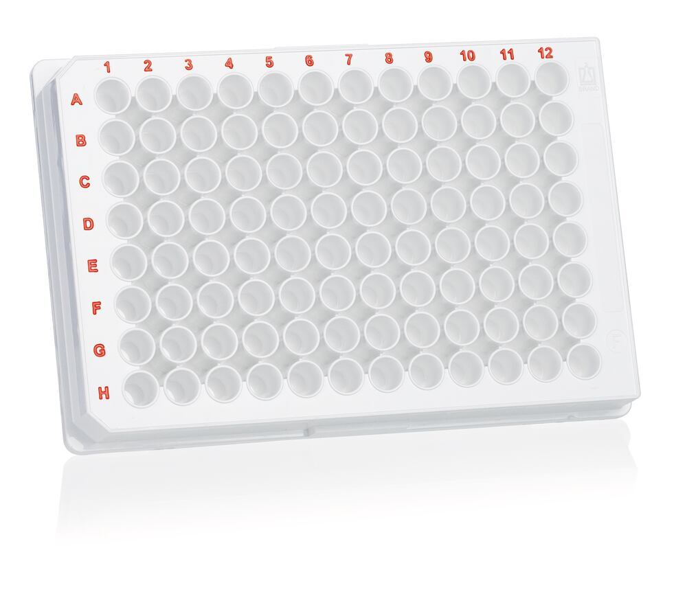 Microtitration plates cellGradeTM, 350 µl/well, white, F-profile, sterile