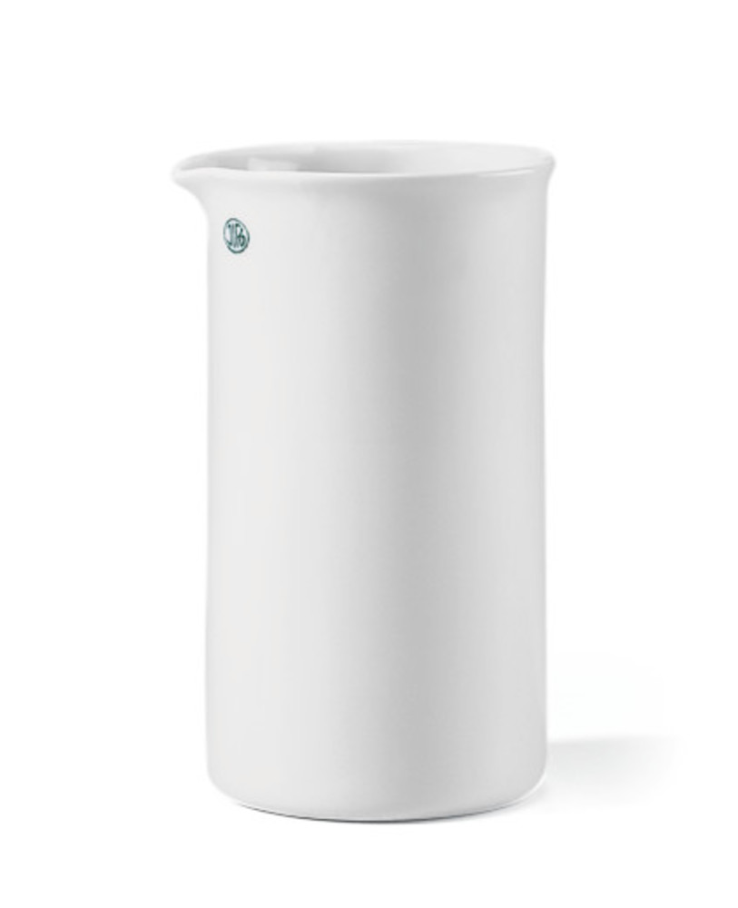 Rotilabo®-beaker, m. of glazed porcelain, tall, with spout, vol. 225 ml
