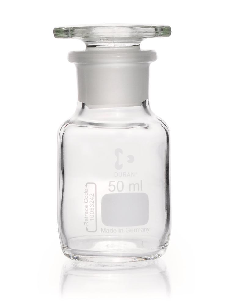 Wide neck storage bottle, glass stopper, DURAN®, clear, 500 ml, 1 unit(s)