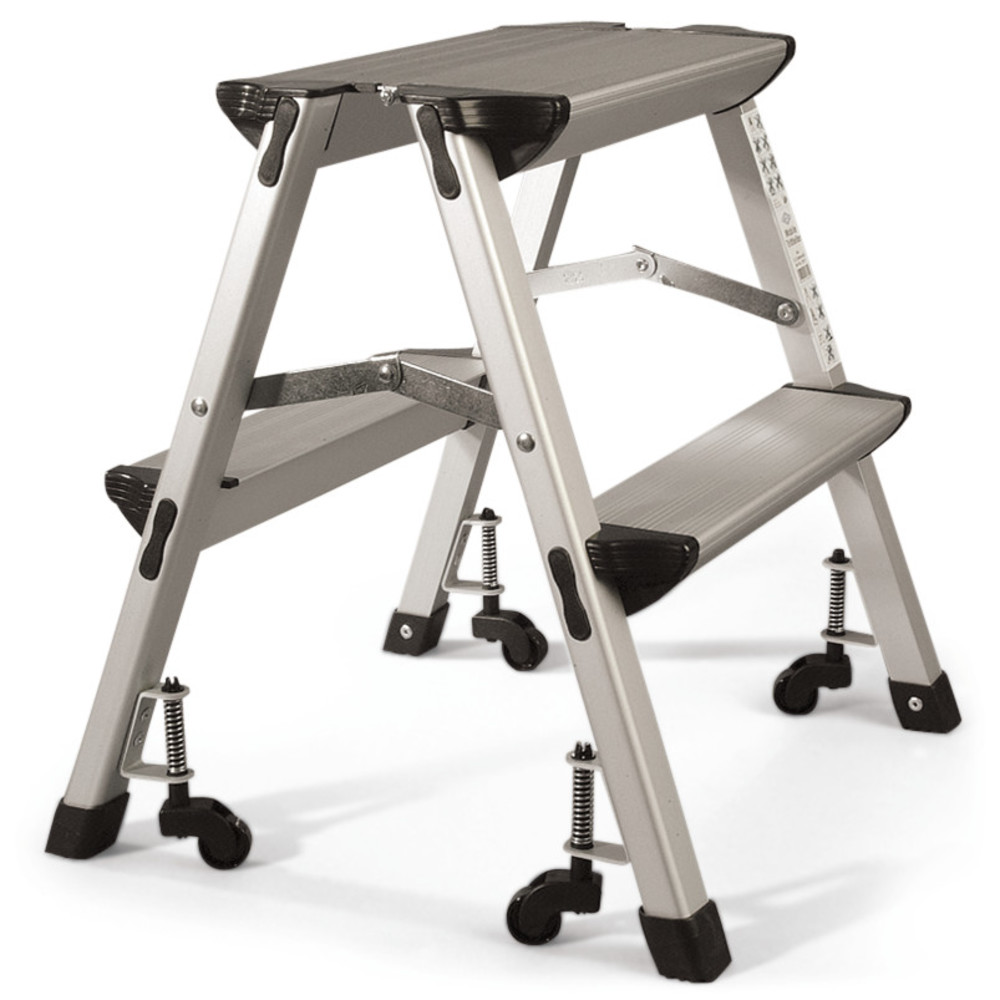Mobile step-ladder, aluminium, acc. to DIN 4569, 1 unit(s)
